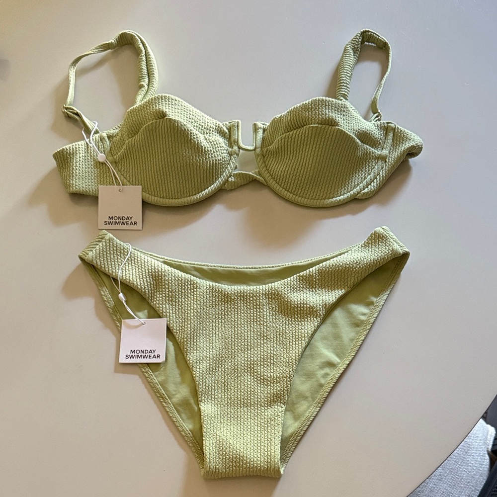NWT Monday Swimwear M/L Bikini Set